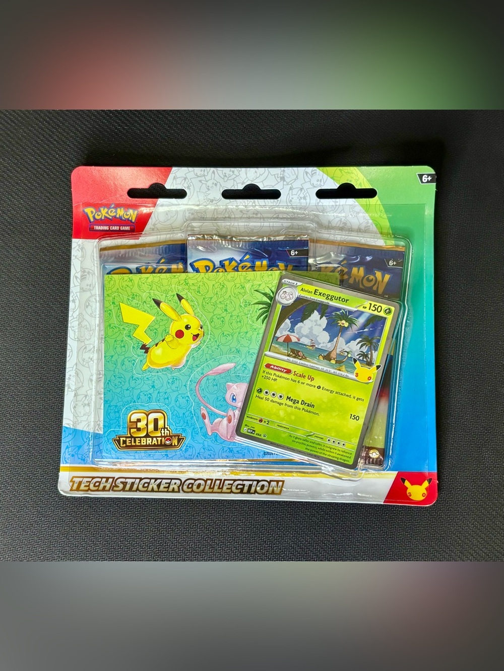 Pokemon 30th Celebration Tech Sticker Collection Pack - Yellow, Green, Blue